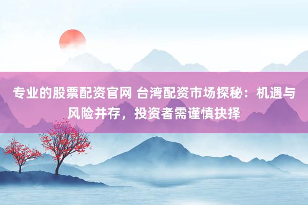 专业的股票配资官网 台湾配资市场探秘：机遇与风险并存，投资者需谨慎抉择