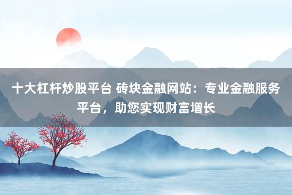 十大杠杆炒股平台 砖块金融网站:专业金融服务平台,助您实现财富增长