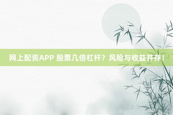网上配资APP 股票几倍杠杆？风险与收益并存！