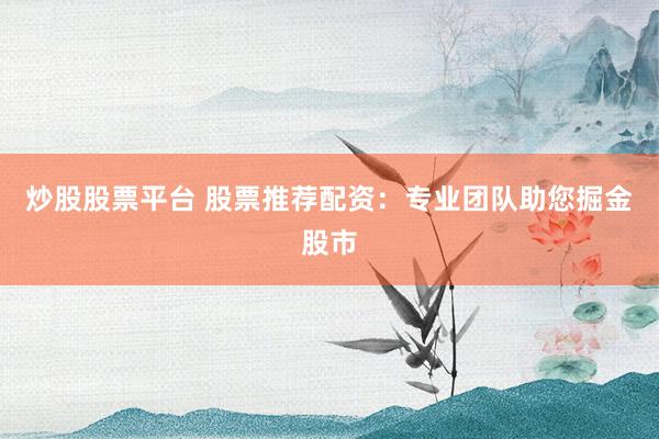 炒股股票平台 股票推荐配资：专业团队助您掘金股市